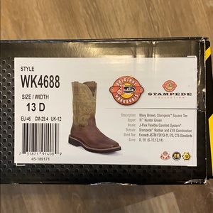 Justin work boots size 13 excellent shape